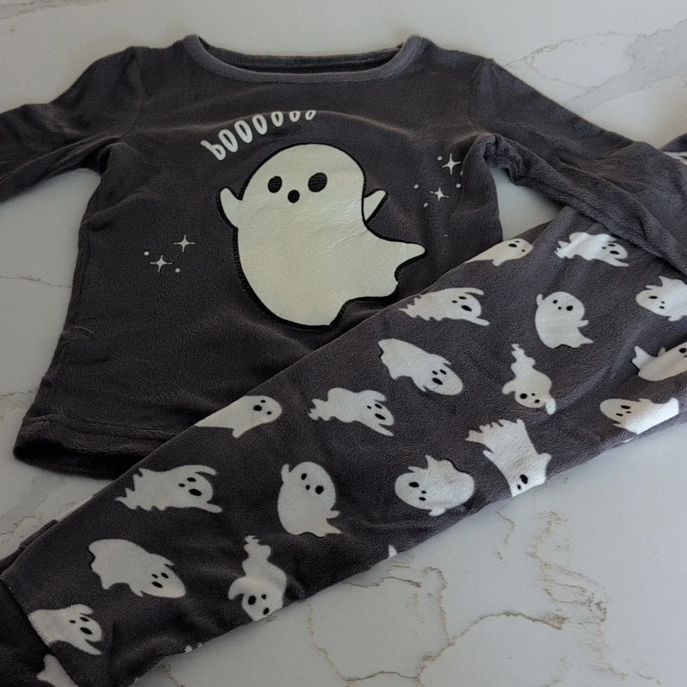 Ghost Print Pajama Set 4T